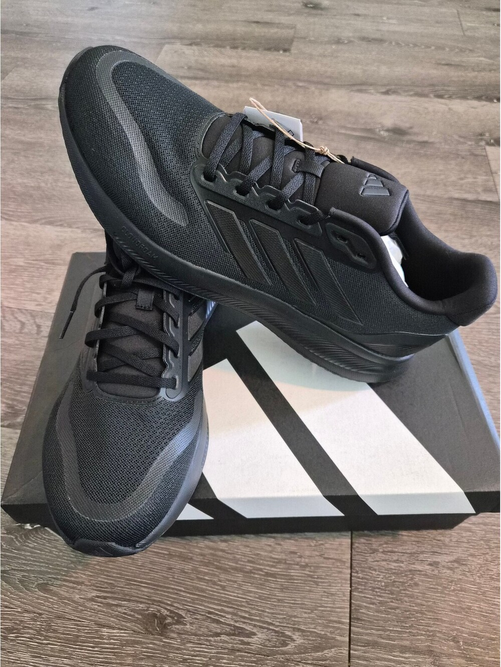 adidas Runfalcon 5 Wide Triple Black Men's Size 11 Wide Running Shoes JH5184 NIB